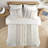 Cotton Printed Comforter Set With Chenille Ivory-113361444