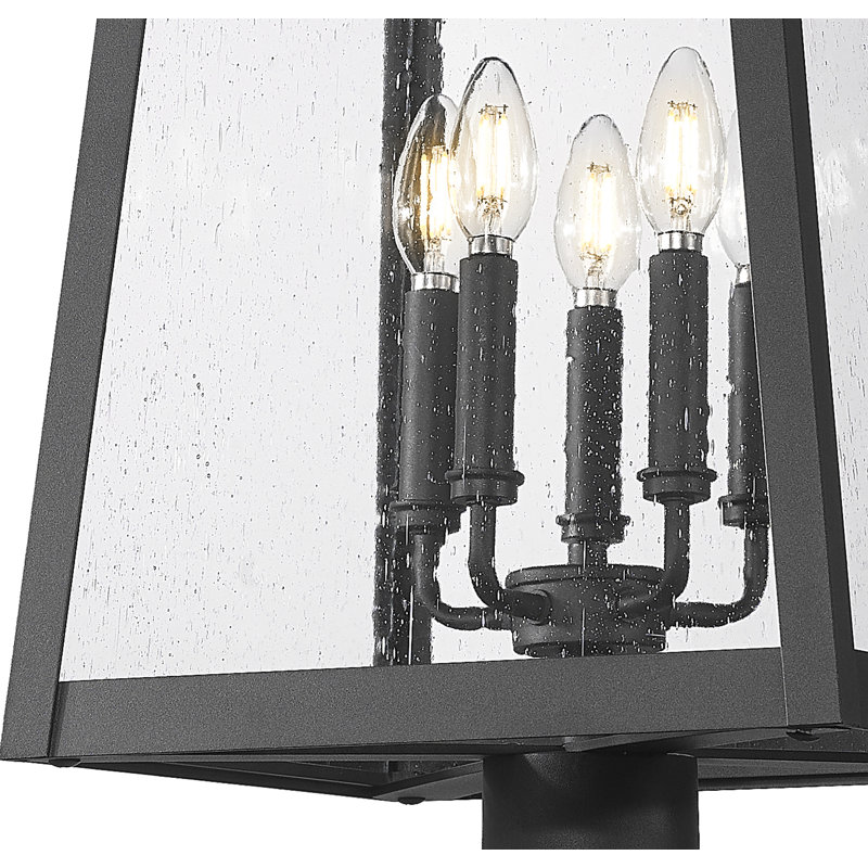 Luminaire d'extérieur sur pied 5 lumières Solis en noir