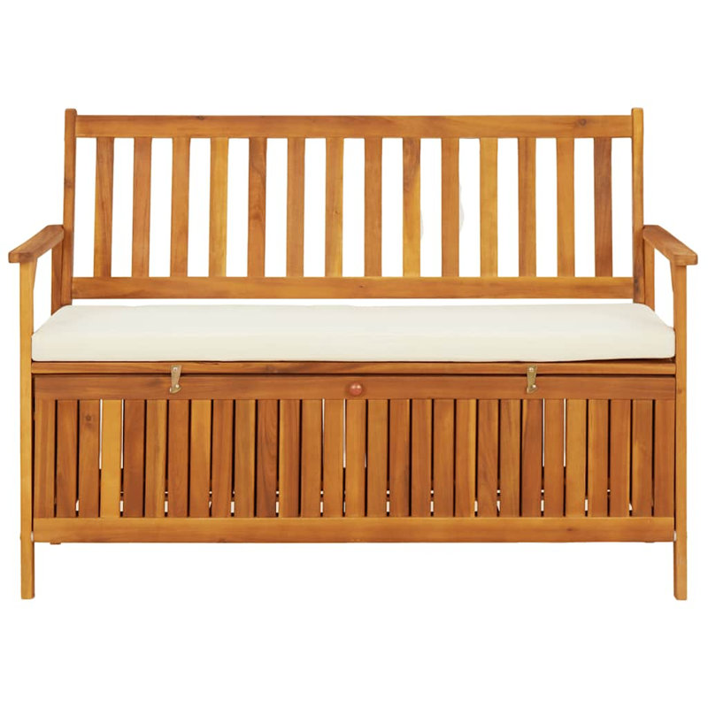 Banc de rangement en bois naturel