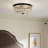 Ettinger 11.8" W 3-Light Metal and Crystal Drum Flush Mount