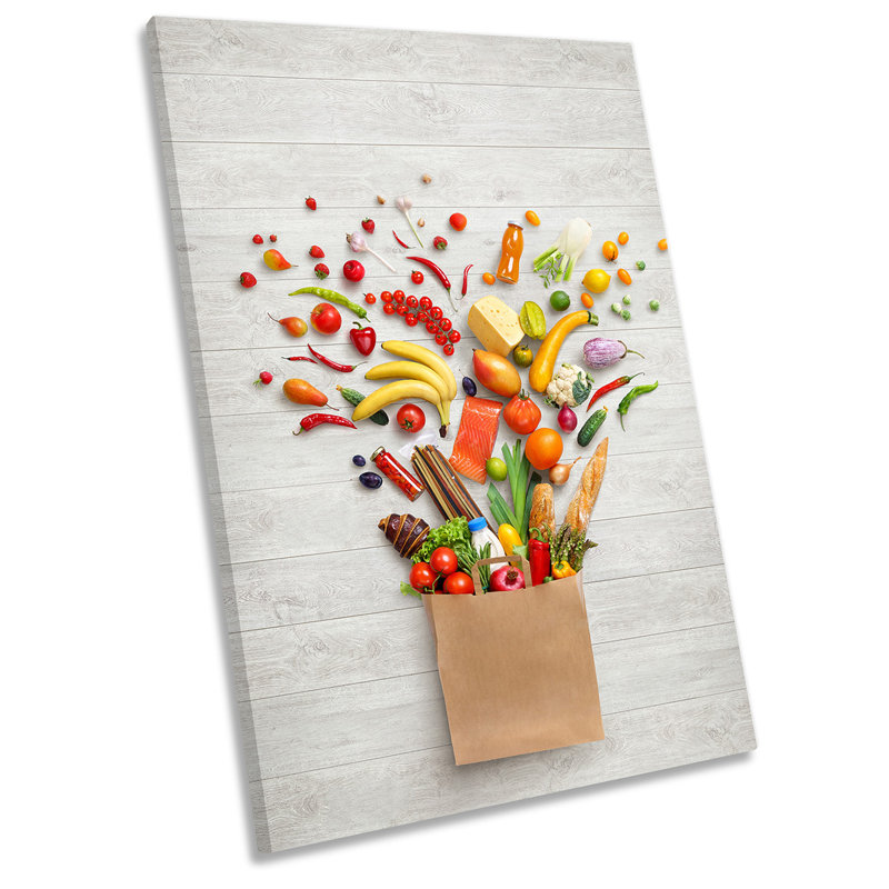 Fruit Vegetables Bag Kitchen - Wrapped Canvas Print, 91.4cm H x 61cm W x 4cm D