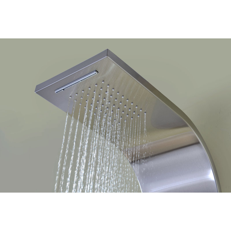 Niagara 64'' Brushed Stainless Steel Shower Panel with Jets