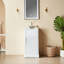 Meuble-lavabo simple autoportant de 18 po avec plateau entièrement assemblé
