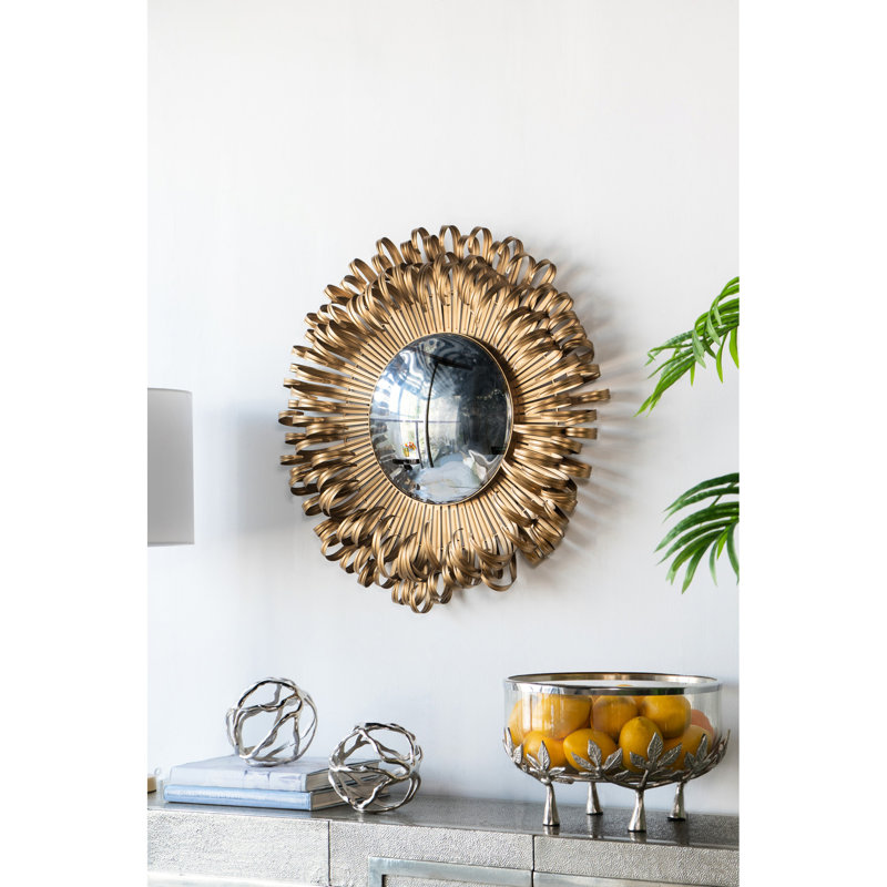 Miroir mural 27 po Golden Finish