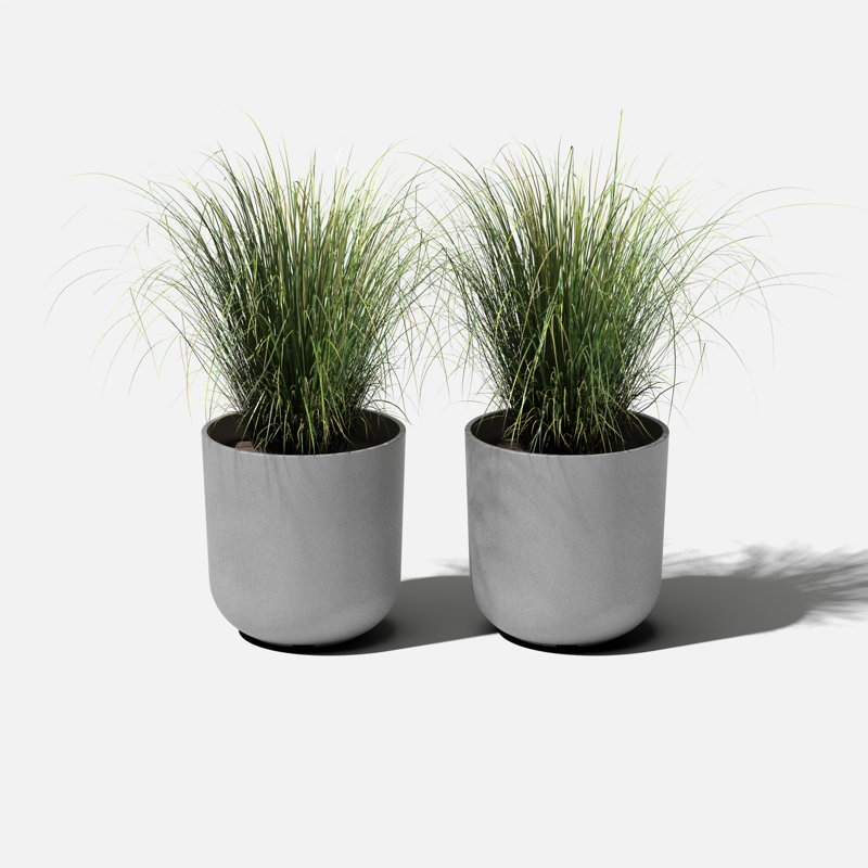 Pot à fleurs Pure Series, Gris, 2, H 15,25 po x l 15 po x P 15 po