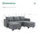 Manusite Modular Reversible Sectional Sofa Upholstered Sofa Couch with Chaise