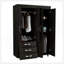 Armoire mobile en velours, chambre à coucher, noir