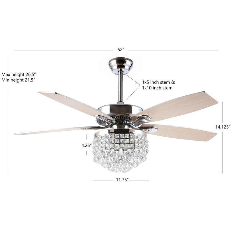 Maez 52'' Ceiling Fan with Light Kit