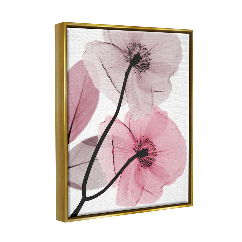 Impression Aw-998, coquelicots roses contemporains par Albert Koetsier, H 31 po x l 25 po x P 1,7 po