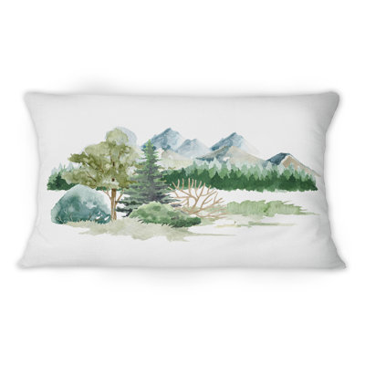 Coussin Trees Bush Grass In Wild Landscape