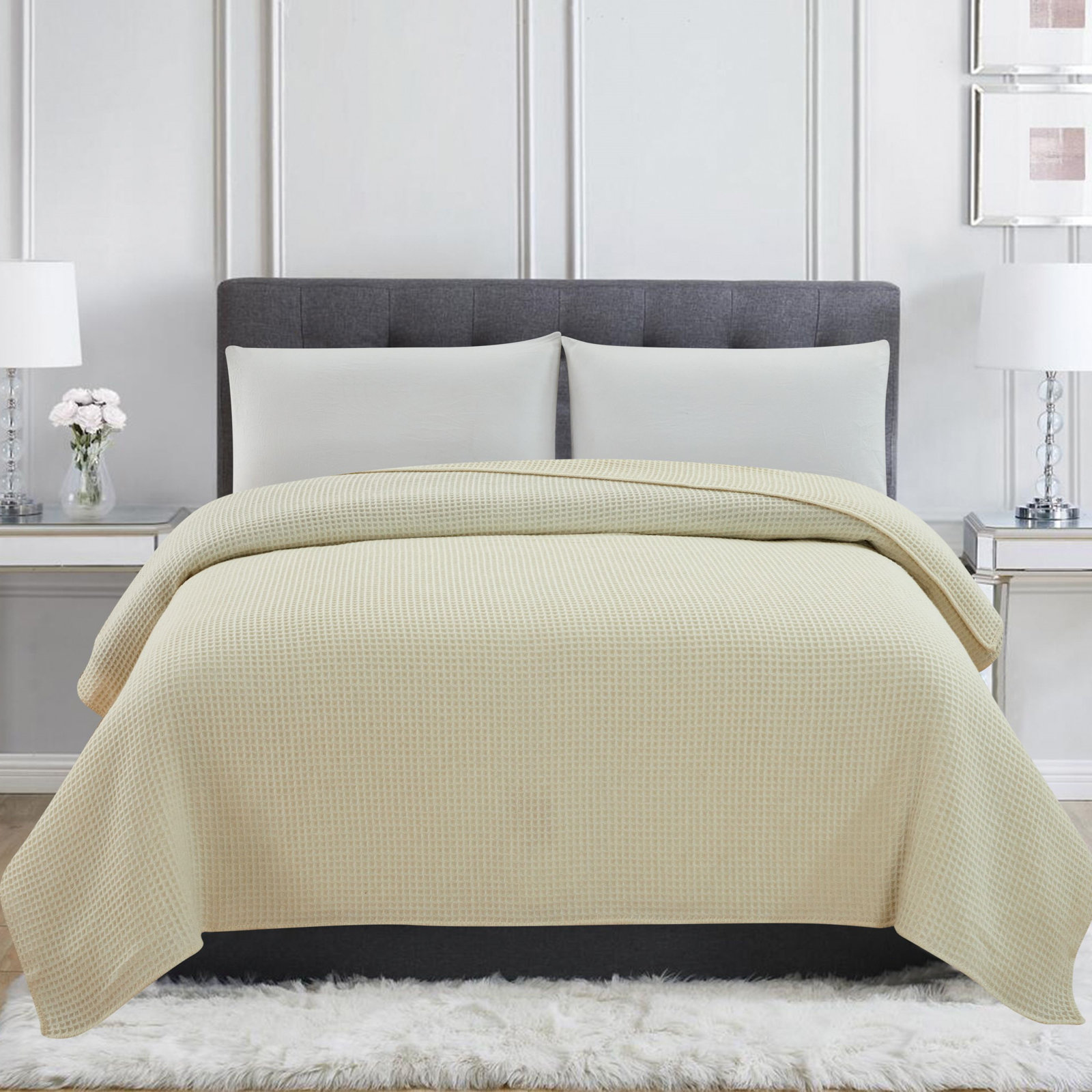 Sonder Weighted Throw Blanket, King, White, 6