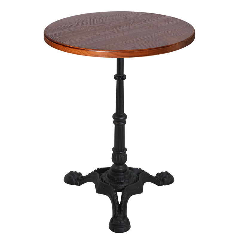 Plateau de table de 23,62 po de diamètre 1,18 po et base de table en fonte H27,95 avec 3 pieds en griffe de tigre, pied de table noir