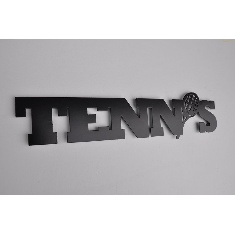 Décoration murale pour mots de tennis en métal