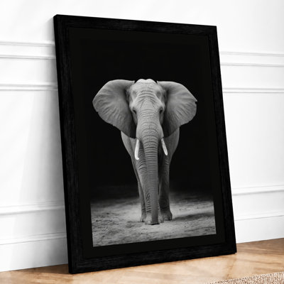 Elephant Face Modern - Framed Print