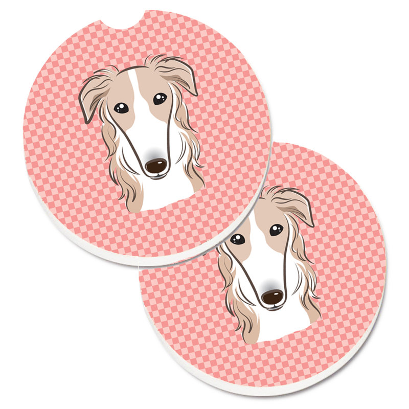 Sous-verre Retriever, Rose, Barzoï