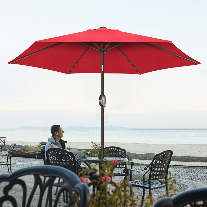 Parasol Shadan avec contrepoids inclus, Rouge