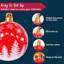2 pièces de boules de Noël rouges gonflables