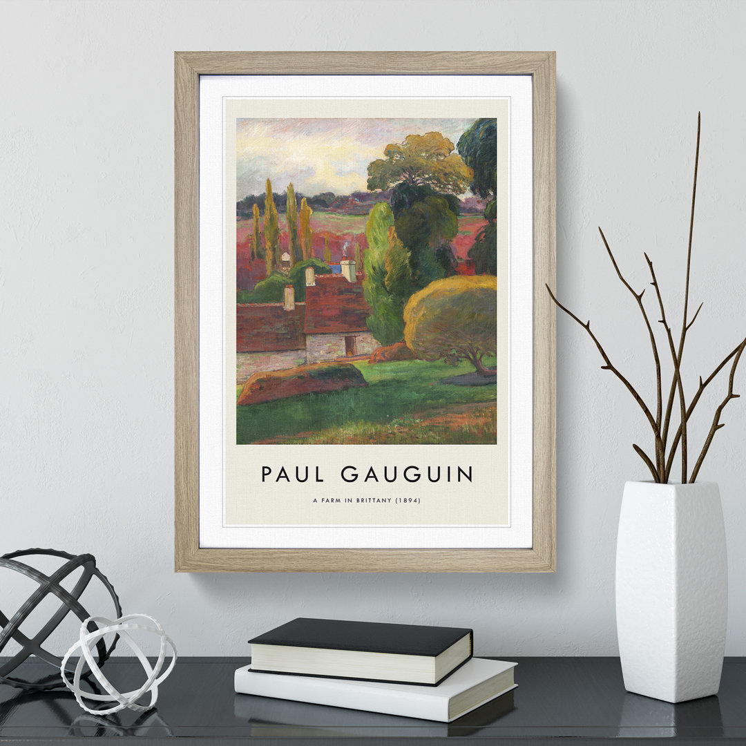A Farm in Brittany by Paul Gauguin - Picture Frame Painting