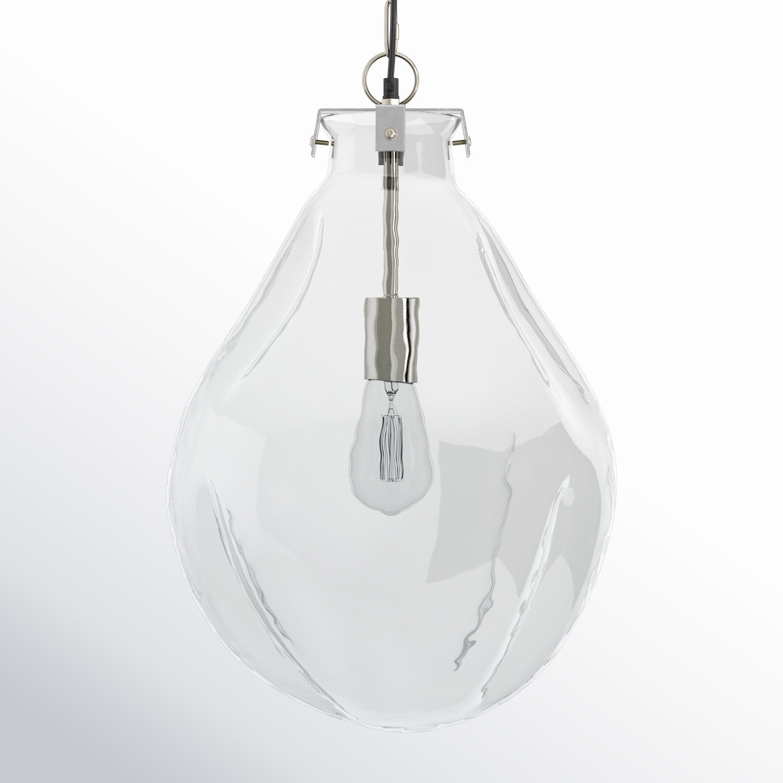 Vesta Single Light Glass Dimmable Pendant