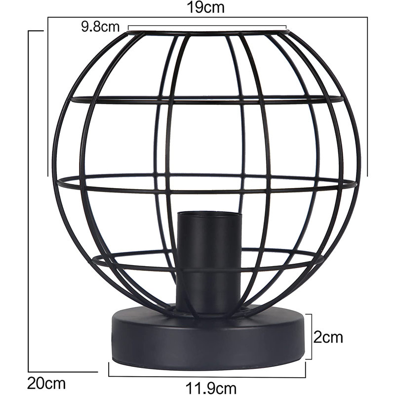 Karnes 1-Light Black Metal Table Lamp
