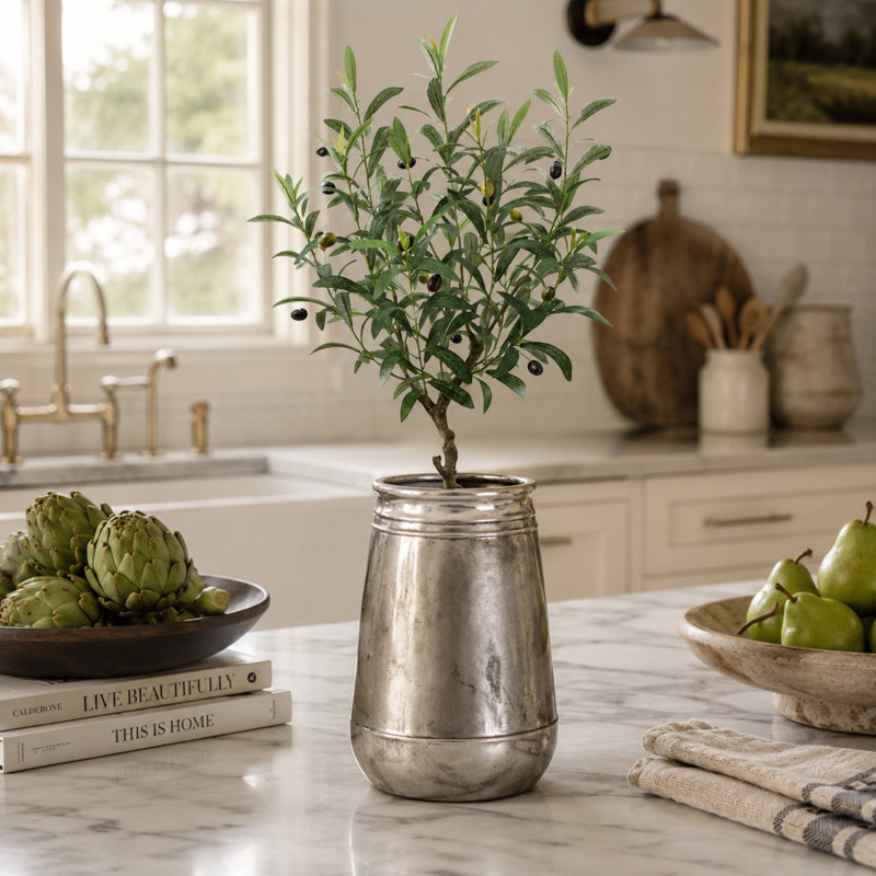 Lucienne Metallic Ceramic Vase