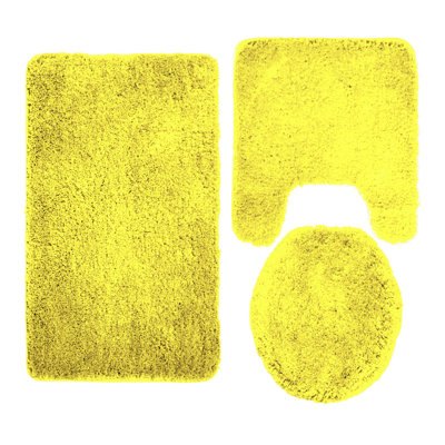 Elwen Non-Slip Bath Rug and Toilet seat Cover