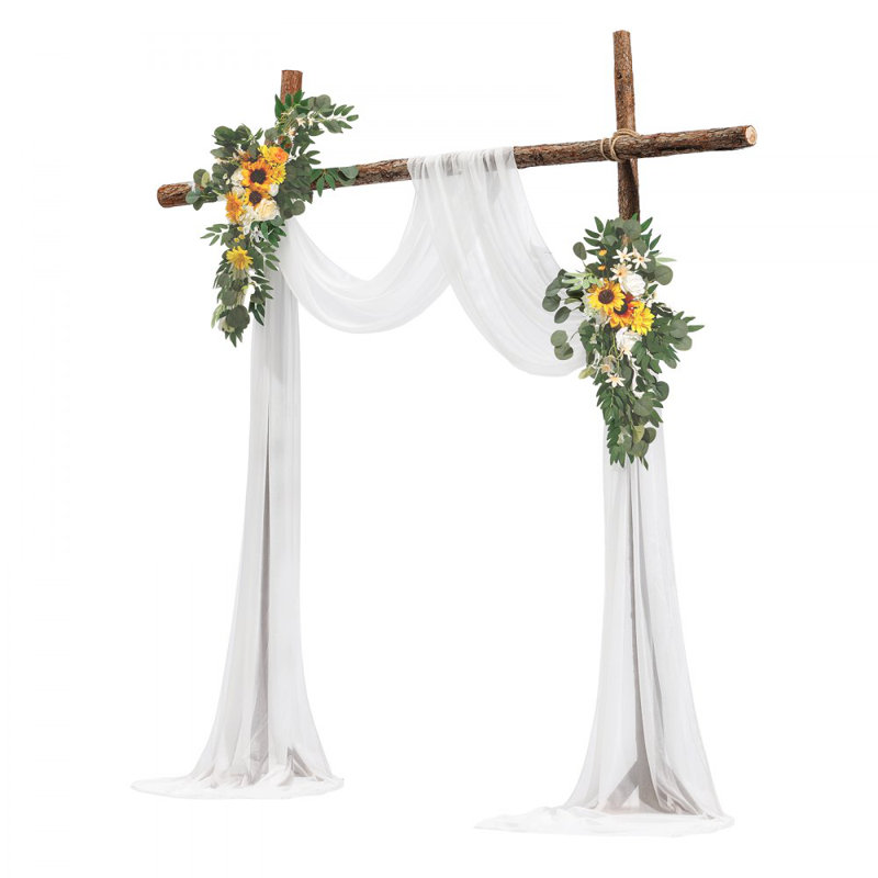 Fabric Backdrops & Signs, Yellow/White, 91cm H x 61cm W x 2.5cm D