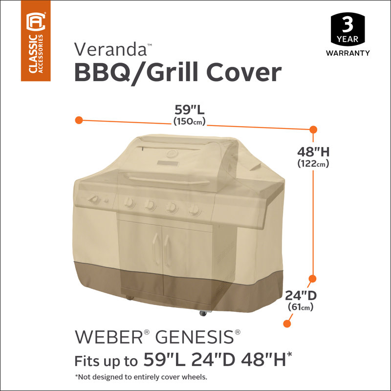 Arlmont & Co. Pickett 22.5'' W x 60'' D Grill Cover