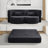 Folding Sofa Bed, Floor Sofa, Convertible Teddy Bear Fabric Foam Filled Sleeper Futon Double Sofa, Suitable For Living Room, Guest, Office And Apartment (Black)-1381695780