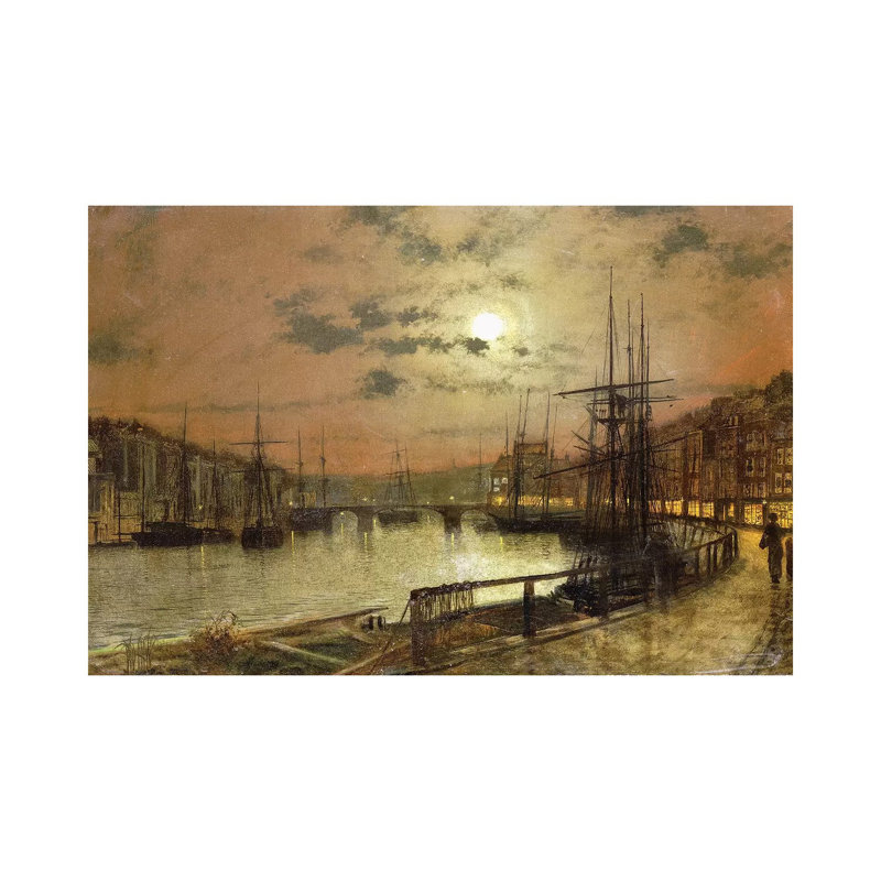 Whitby by John Atkinson Grimshaw - Wrapped Canvas Gallery-Wrapped Canvas Giclée, 66.04 cm H x 45.72 cm W x 1.91 cm D