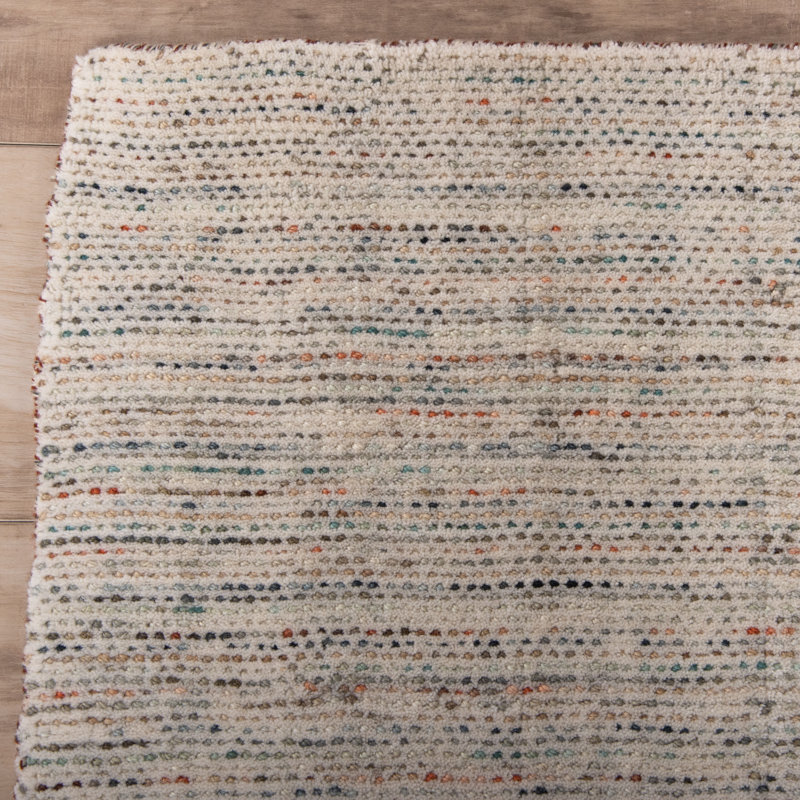 Tapis en laine tissé à la main, Rectangle 5 pi x 7 pi 9 po