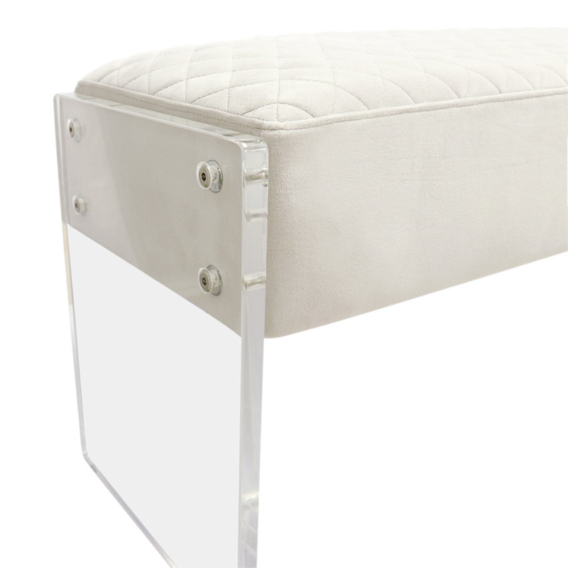 Tribecca Upholstered Bench, White