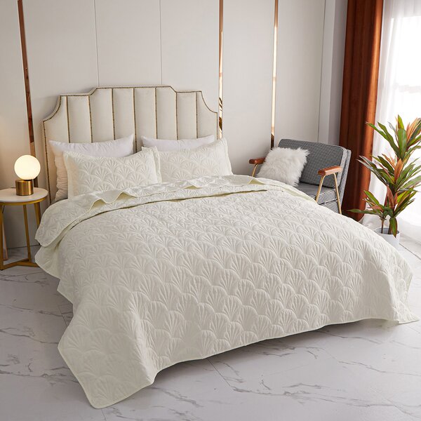 Mercer41 Aada Percale Floral Coverlet Set | Wayfair