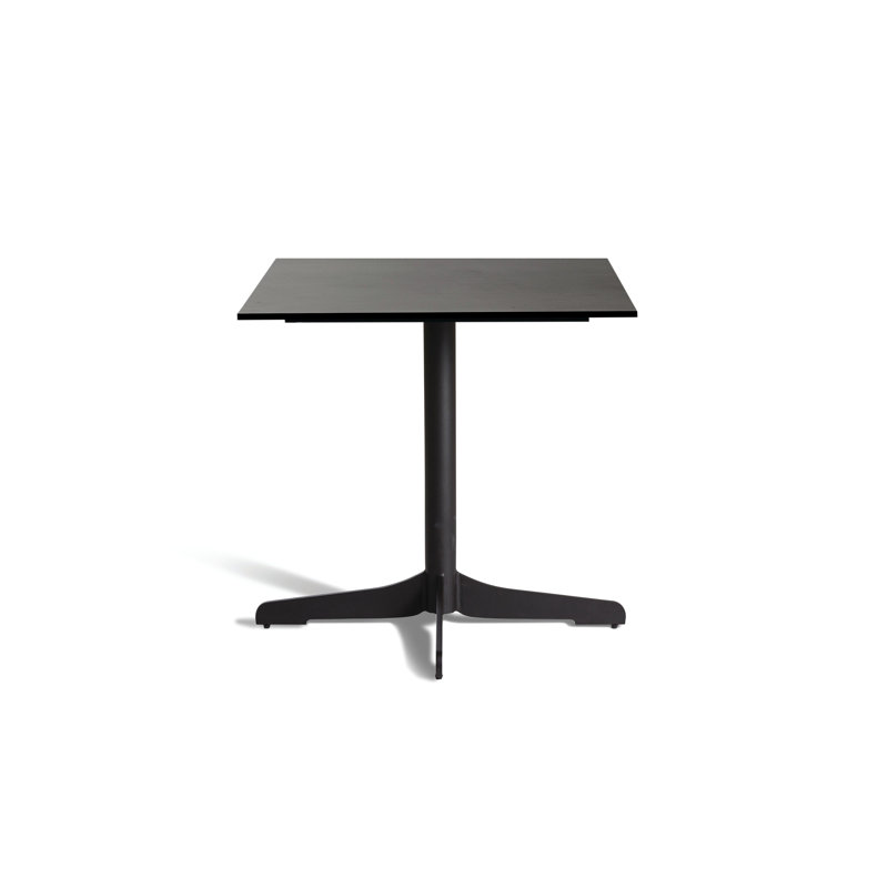 Table carrée Ceru, Anthracite, l 27,5 po x L 27,5 po x H 29,5 po, Stratifié haute pression noir