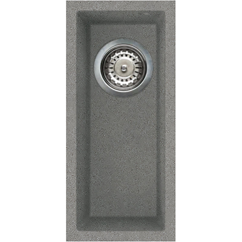 Quadra Single Bowl Undermount Kitchen Sink, Titanium