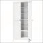 Garde-manger 75 po en métal blanc avec 5 tablettes réglables