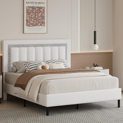 Ensemble de lit plateforme tapissier Diamond
