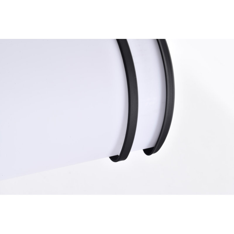 Barre d'éclairage de salle de bain 1 lumière DEL à intensité variable Florez, Noir mat