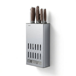 Stainless Steel Wall-Mounted Knife Block With Drainage