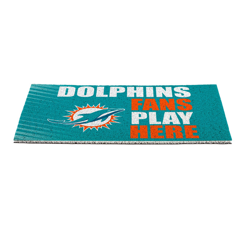 Tapis en PVC Miami Dolphins Fan, 28 po x 16 po