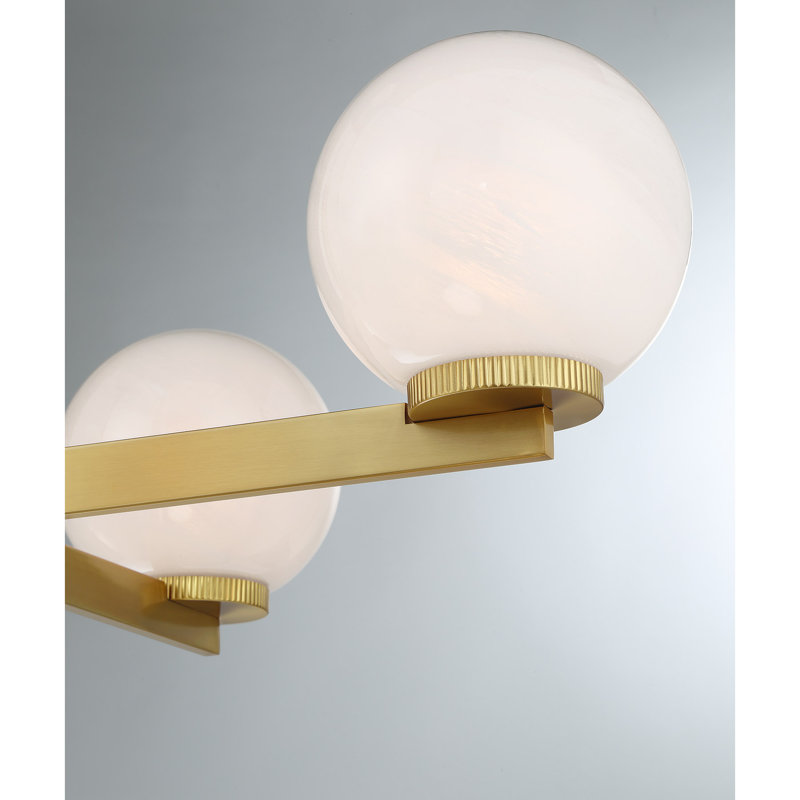 Lustre à 4 lumières en laiton naturel Claudette, Laiton naturel