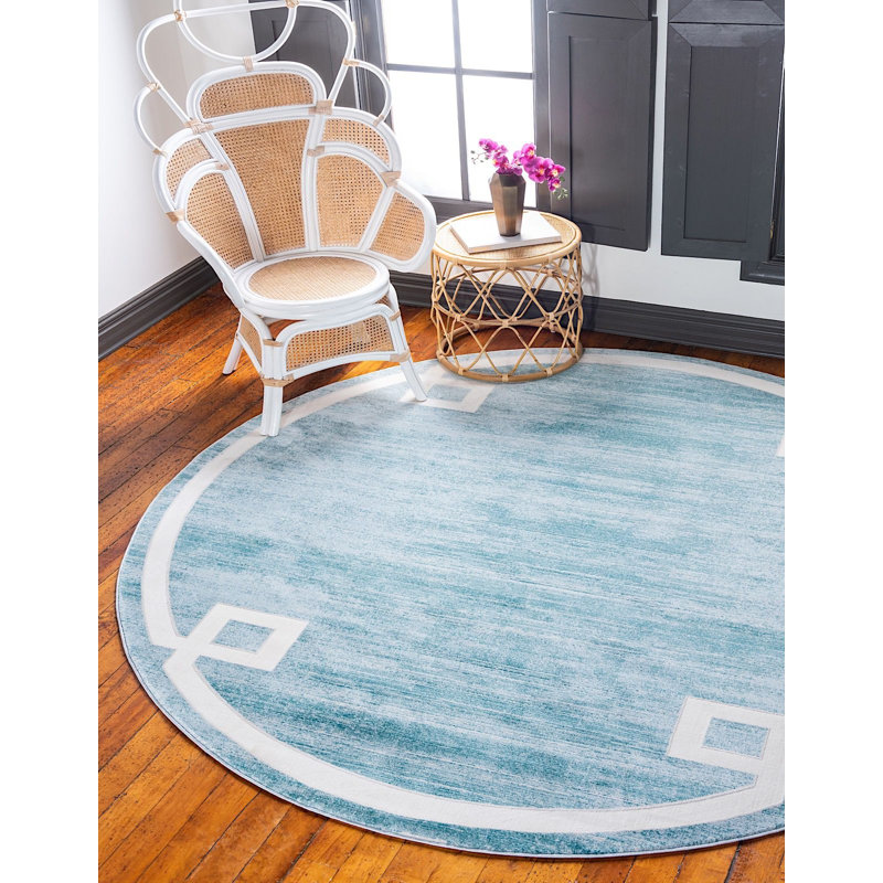 Heights Abstract Indoor Rug, Round 8'
