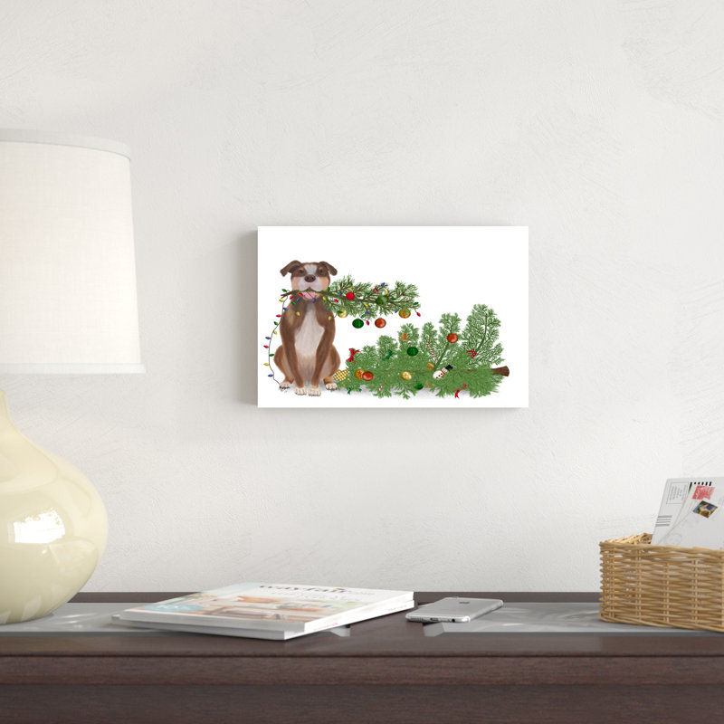 «Christmas Des - Broken Tree» par Fab Funky - impression sur toile tendue, H 8 po x l 12 po