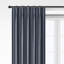 Shay Broad Ticking Stripe Dark Denim Cotton Pinch Pleat Drapery Panel Set of 2-796473236