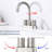 2 Handle Bathroom Faucet For Rv - Brushed Nickel 10.63X9.7X2.6In Package Size Use Handles 4.68" Spout Reach Construction Easy Install Solid Brass Plastic Body-128924258