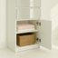 Armoire-penderie mince en bois avec miroir