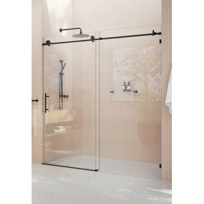 Eclipse 68 - 72 po. X 78 po. Porte de douche coulissante entièrement sans cadre