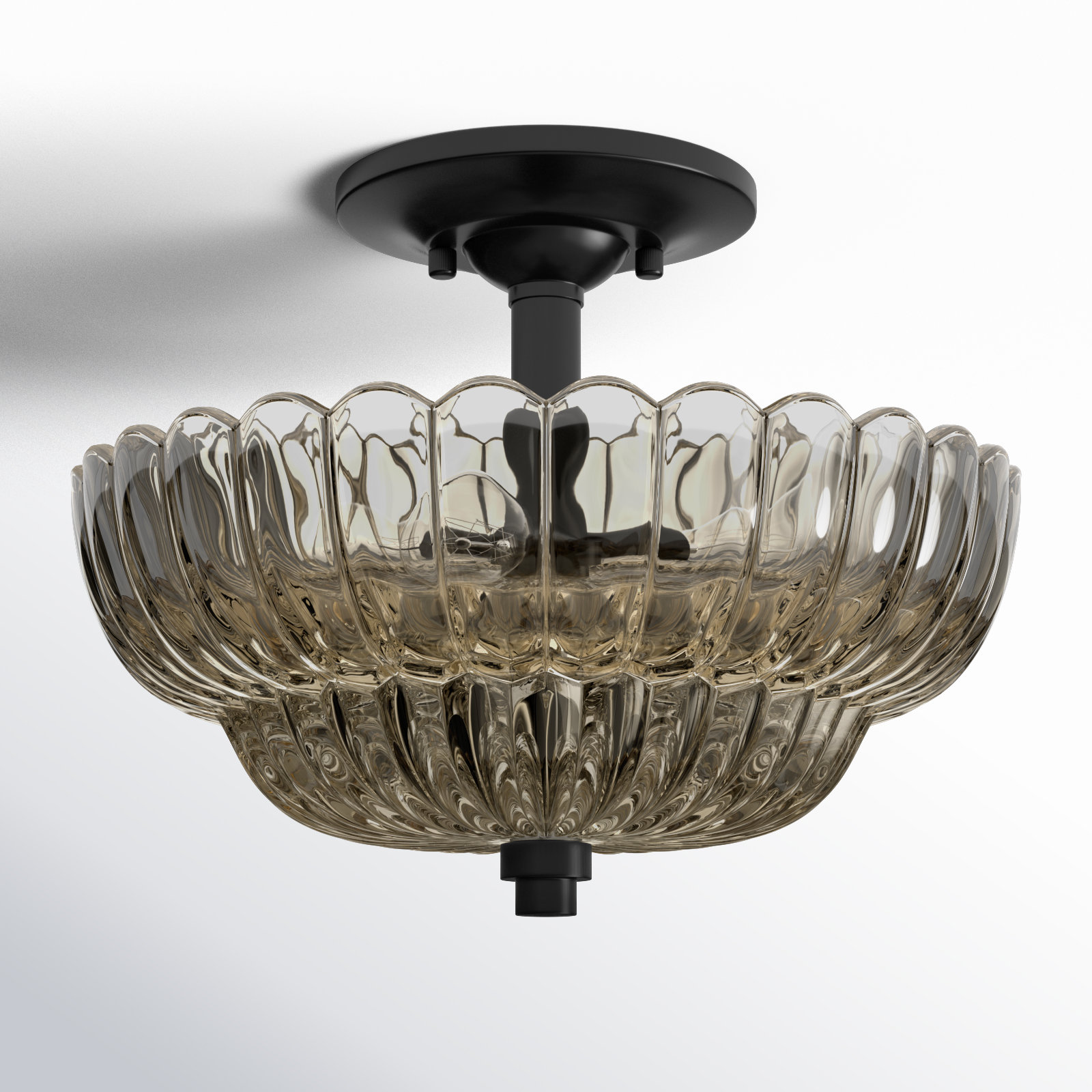 Kelly Clarkson Home Alaina 3-Light 11.75'' Unique/Statement Bowl Semi Flush Mount & Reviews | Wayfair