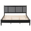Très grand lit en bois massif, support robuste de 600 lb, aucun sommier tapissier requis, tête de lit tapissier noire avec poignées en métal-488463965-488463939