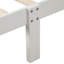 Structure de lit plateforme simple avec tête de lit et, en bois massif, solide, convient à la chambre à coucher, tête de lit creuse blanche, stable pure, convient aux matelas-1215282428